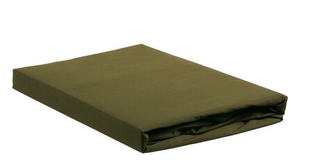 Ambiante hoeslaken katoen Olive green